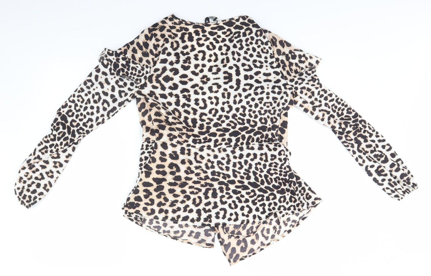 Womens UK Size 8 Preworn Brown Basic Blouse