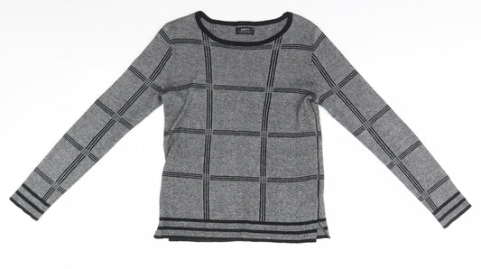 Womens UK Size 8 Papaya Grey Pullover Jumper