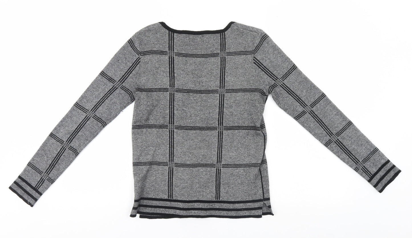 Womens UK Size 8 Papaya Grey Pullover Jumper