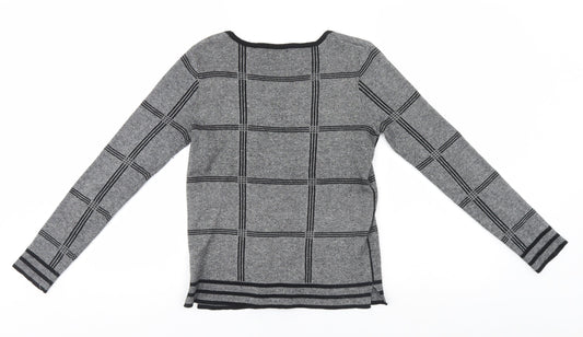 Womens UK Size 8 Papaya Grey Pullover Jumper
