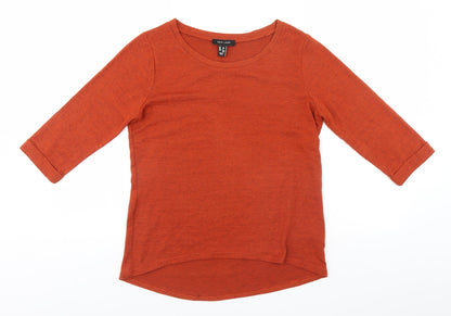 Womens UK Size 10 New Look Orange Pullover Jumper