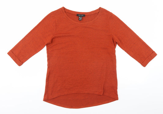 Womens UK Size 10 New Look Orange Pullover Jumper