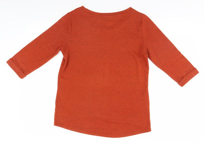 Womens UK Size 10 New Look Orange Pullover Jumper