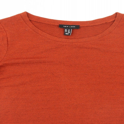 Womens UK Size 10 New Look Orange Pullover Jumper