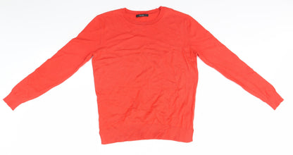 George Womens Red Round Neck  Viscose Pullover Jumper Size 10