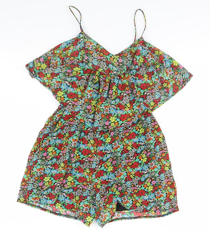 Atmosphere Womens Multicoloured Floral  Jumpsuit One-Piece Size 8