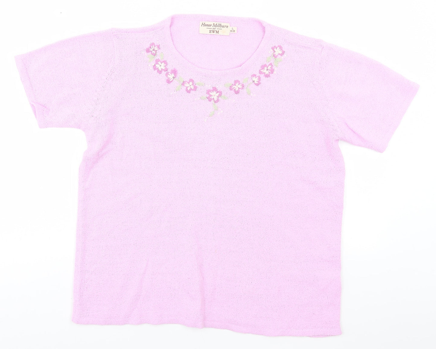 Womens UK Size 18 EWM Pink Pullover Jumper