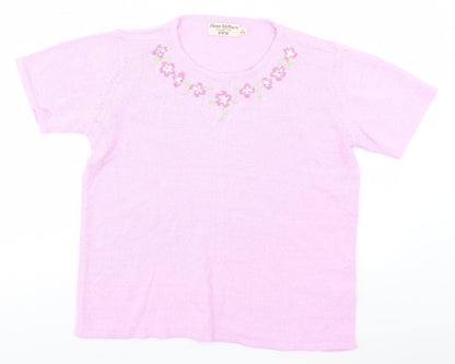 Womens UK Size 18 EWM Pink Pullover Jumper