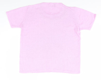 Womens UK Size 18 EWM Pink Pullover Jumper