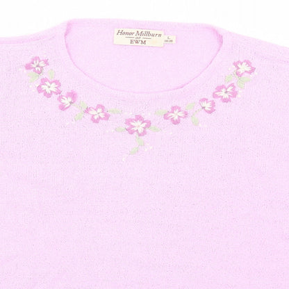 Womens UK Size 18 EWM Pink Pullover Jumper