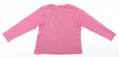 Womens UK Size 18 EWM Pink Pullover Jumper