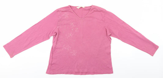 Womens UK Size 18 EWM Pink Pullover Jumper