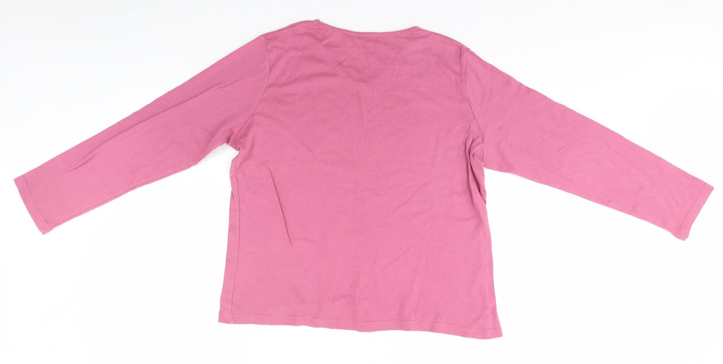 Womens UK Size 18 EWM Pink Pullover Jumper