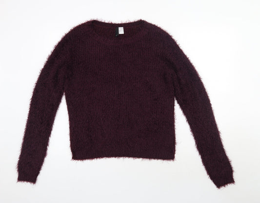 Womens UK Size L H&M Purple Pullover Jumper