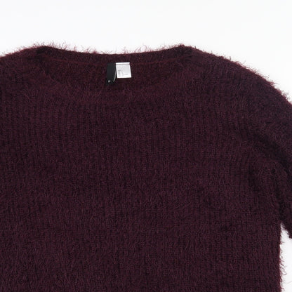 Womens UK Size L H&M Purple Pullover Jumper