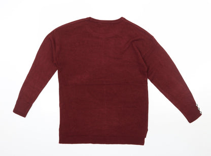 Womens UK Size 10 Pep and Co Red Pullover Jumper
