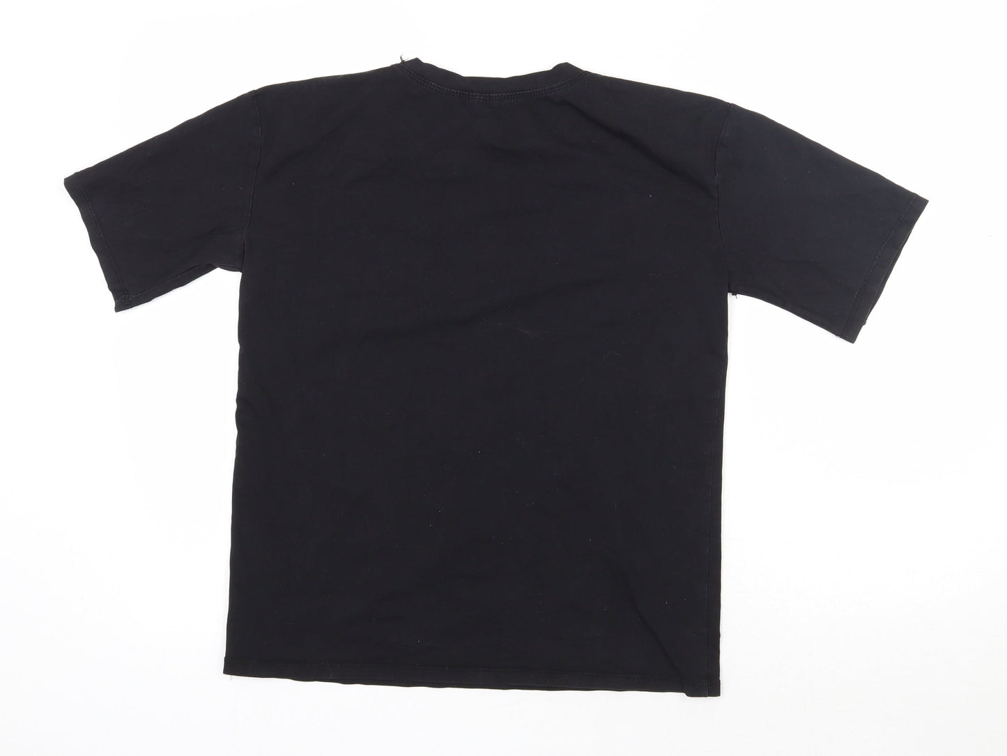 Womens UK Size S Preworn Black Basic T-Shirt