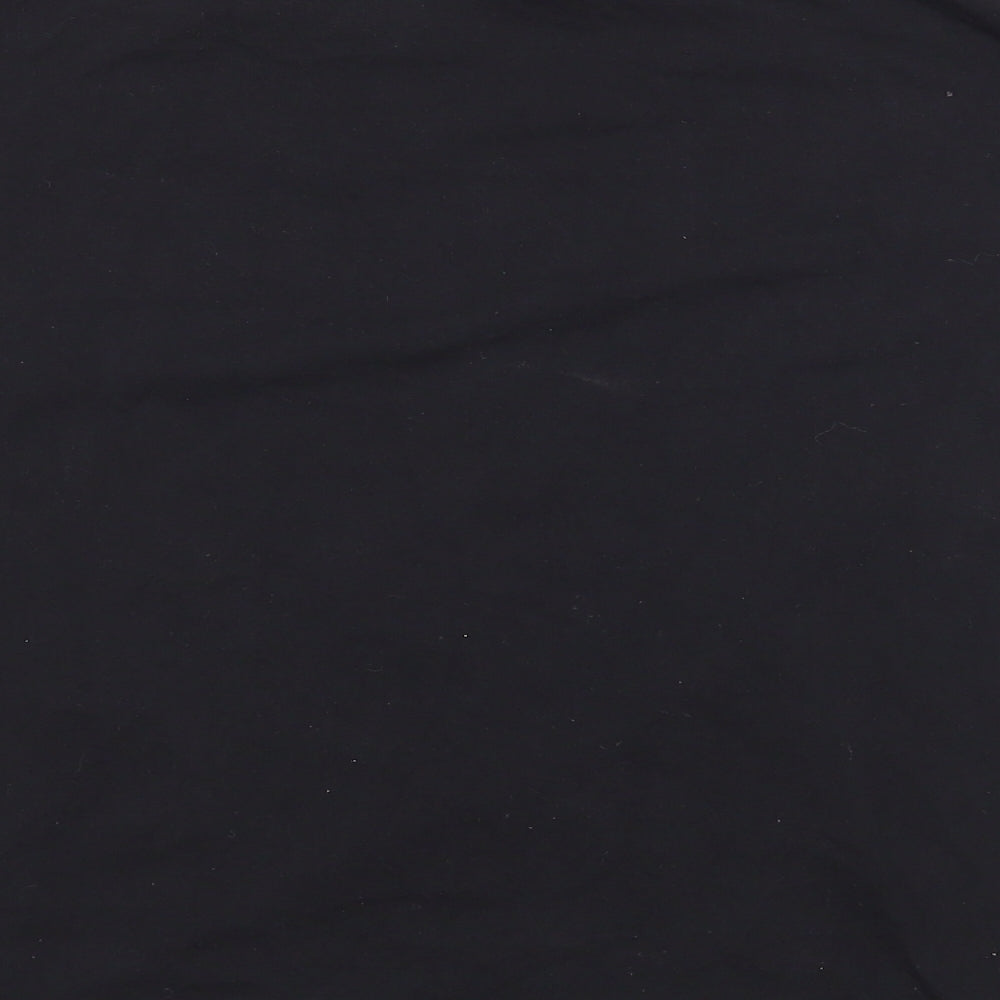 Womens UK Size S Preworn Black Basic T-Shirt