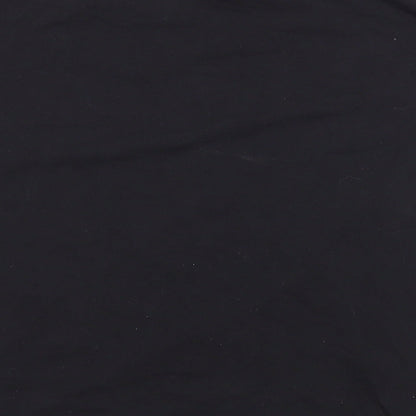 Womens UK Size S Preworn Black Basic T-Shirt