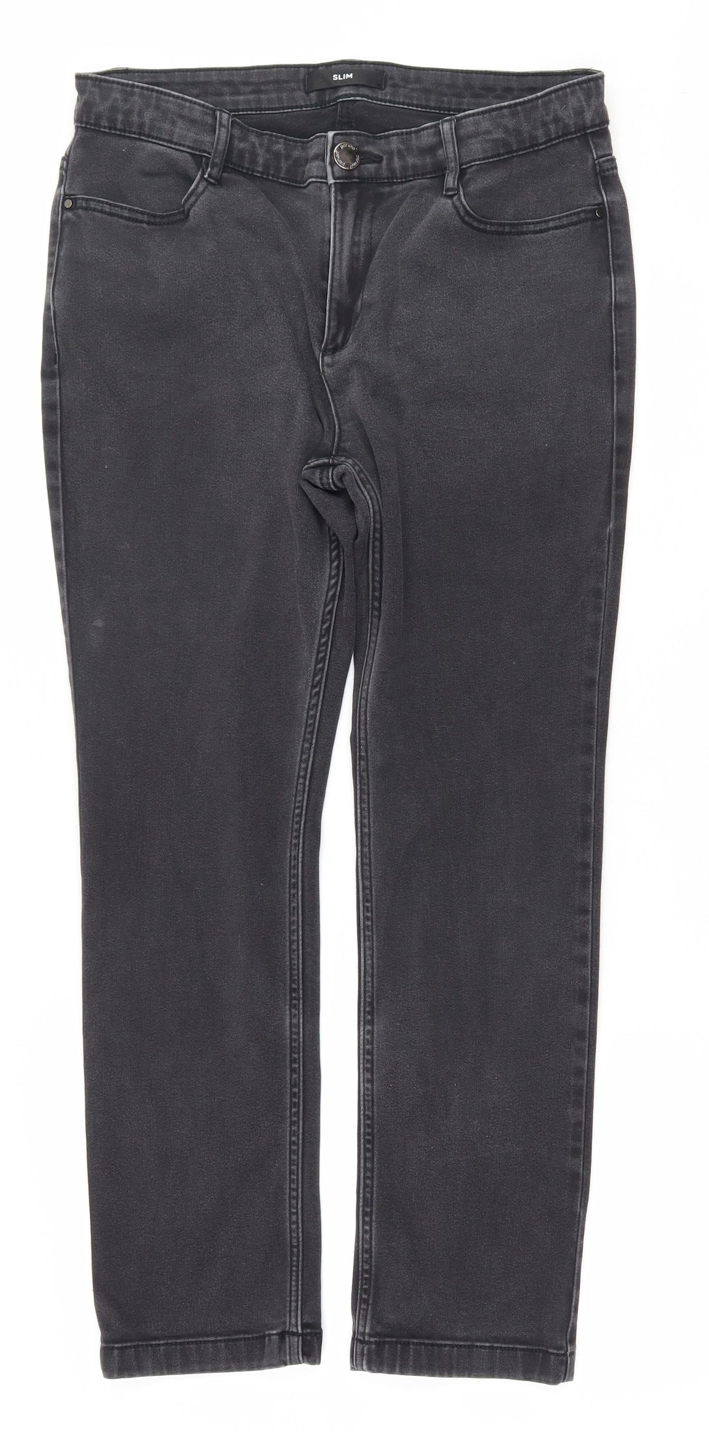Womens UK Size 12 Marks and Spencer Slim Fit Skinny Black Jeans