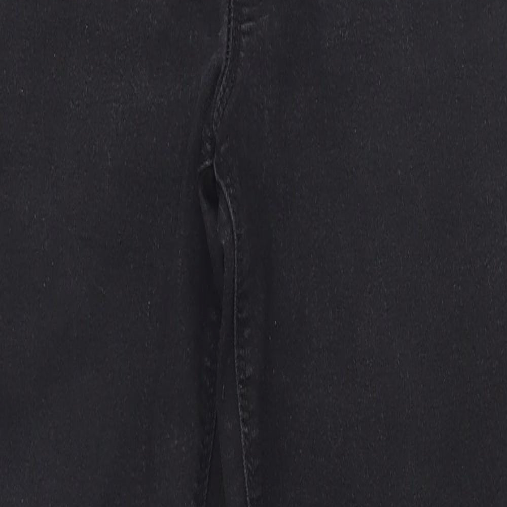 Womens UK Size 10 Papaya Regular Fit Jegging Black Trousers