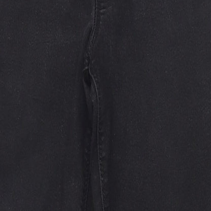 Womens UK Size 10 Papaya Regular Fit Jegging Black Trousers