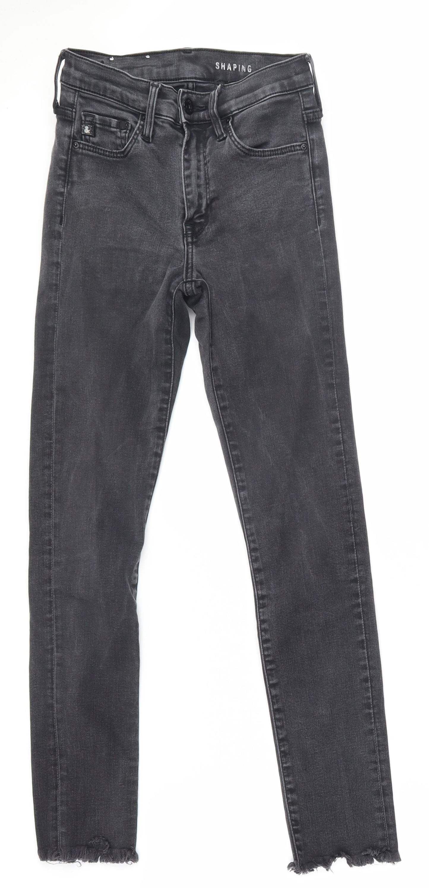 &DENIM Womens Black  Cotton Skinny Jeans Size 6 L27 in Regular Zip