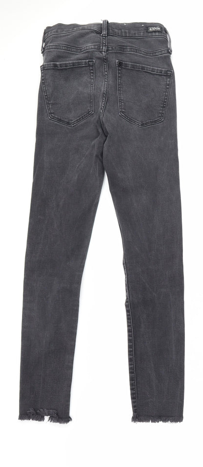 &DENIM Womens Black  Cotton Skinny Jeans Size 6 L27 in Regular Zip