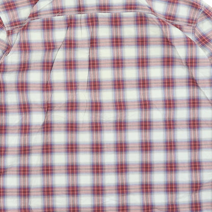 Red Herring Mens Red Plaid Cotton  Button-Up Size XL Collared
