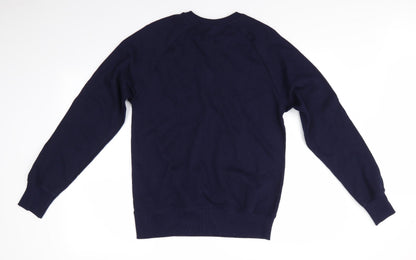 Mens UK Size S Earth Positive Blue Pullover Sweatshirt