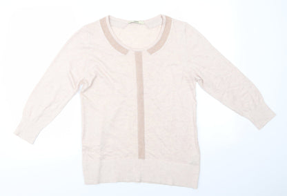 Womens UK Size L Oasis Beige Pullover Jumper
