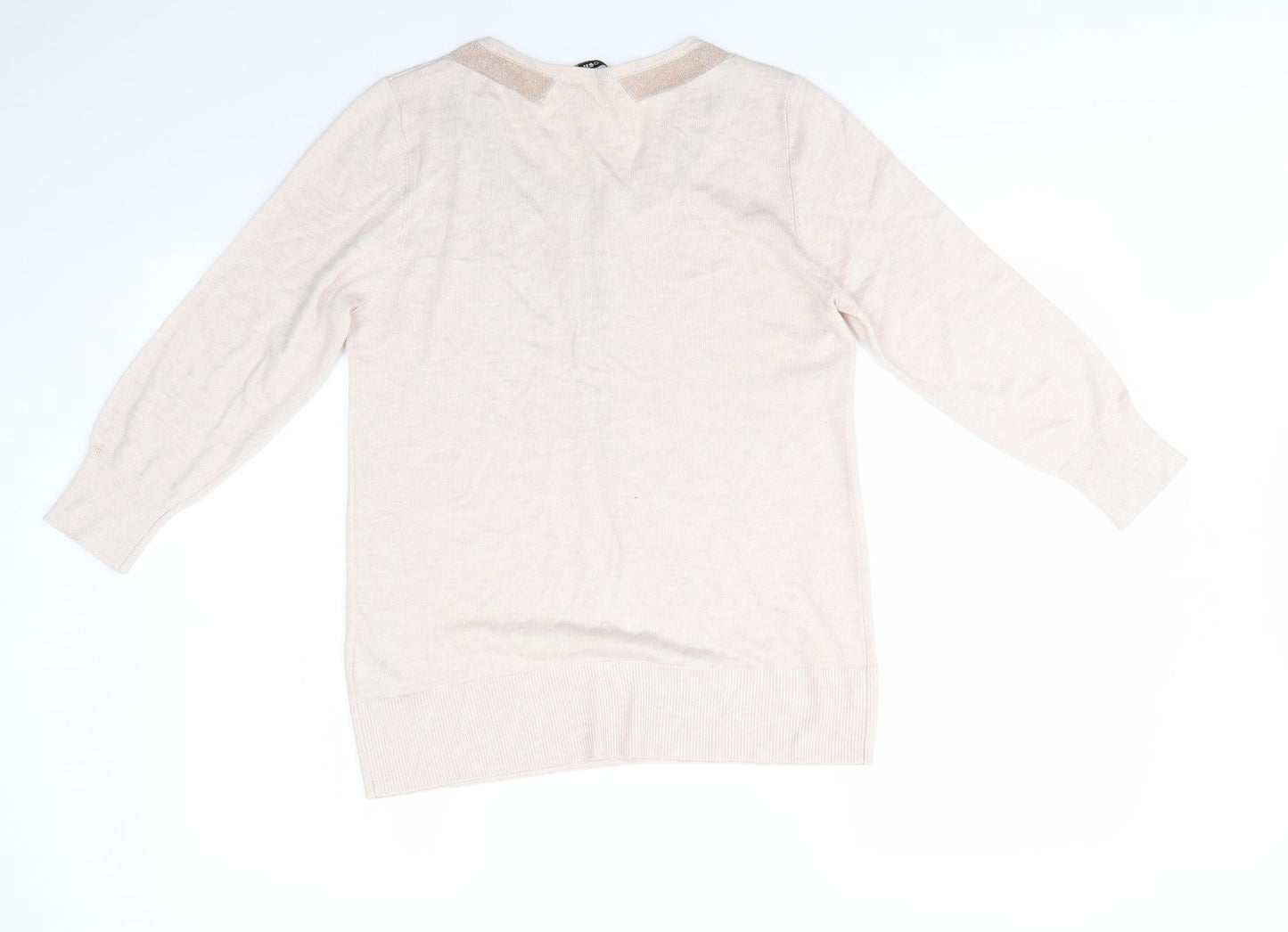 Womens UK Size L Oasis Beige Pullover Jumper