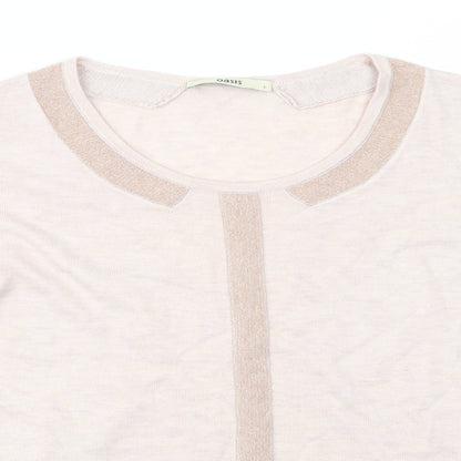 Womens UK Size L Oasis Beige Pullover Jumper
