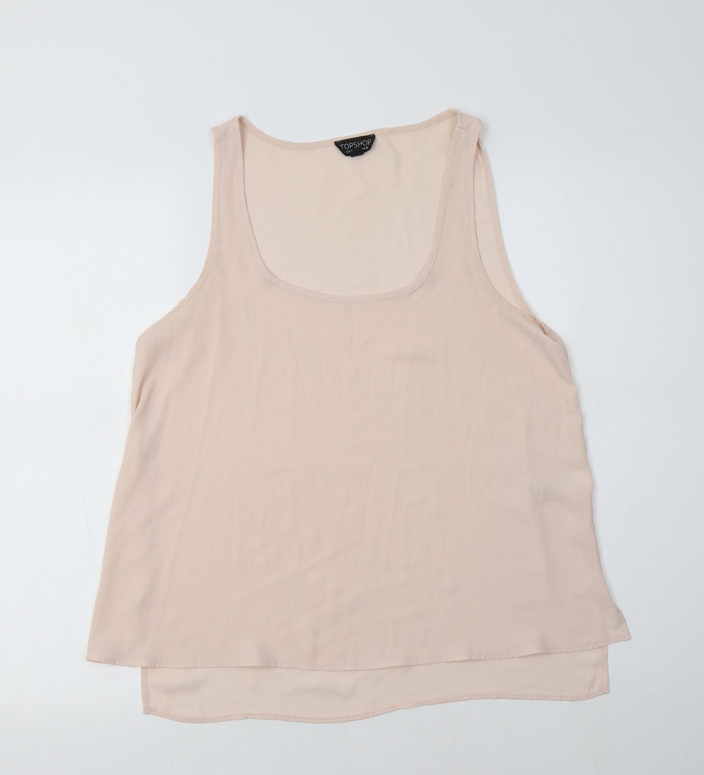 Womens UK Size 10 Topshop Pink Basic Tank