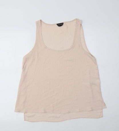 Womens UK Size 10 Topshop Pink Basic Tank