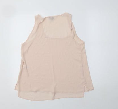 Womens UK Size 10 Topshop Pink Basic Tank