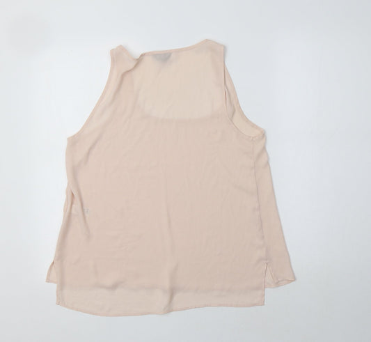 Womens UK Size 10 Topshop Pink Basic Tank