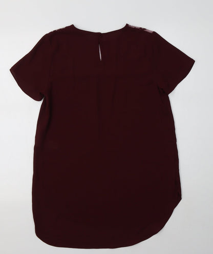 Womens UK Size 10 New Look Purple Basic Blouse