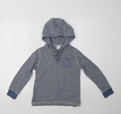 F&F Boys Blue  Cotton Pullover Hoodie Size 7-8 Years