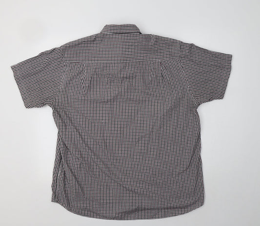 Primark Mens Grey Check Polyester  Button-Up Size XL Collared