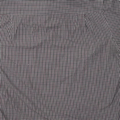 Primark Mens Grey Check Polyester  Button-Up Size XL Collared