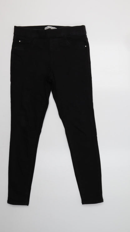 George Womens Black  Cotton Jegging Jeans Size 12 L30 in Regular
