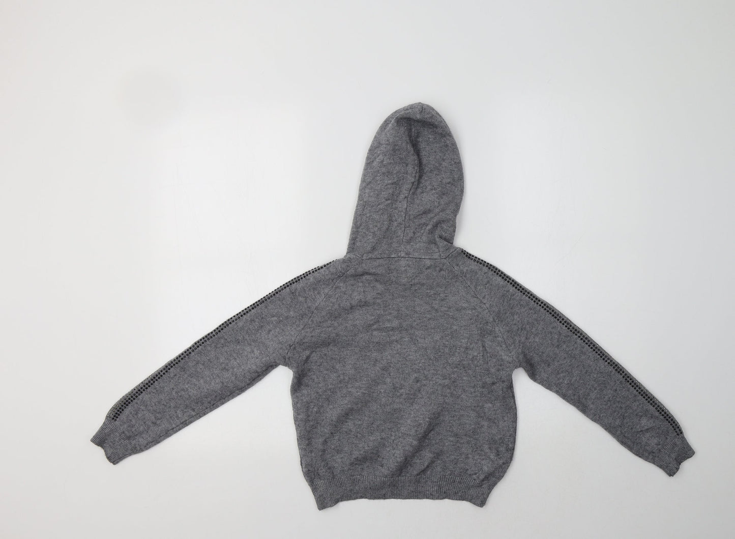Primark Girls Grey  Viscose Pullover Hoodie Size 8-9 Years
