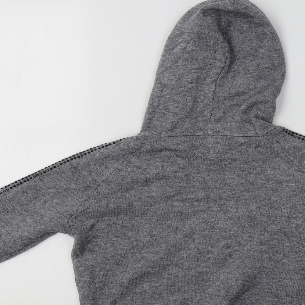 Primark Girls Grey  Viscose Pullover Hoodie Size 8-9 Years
