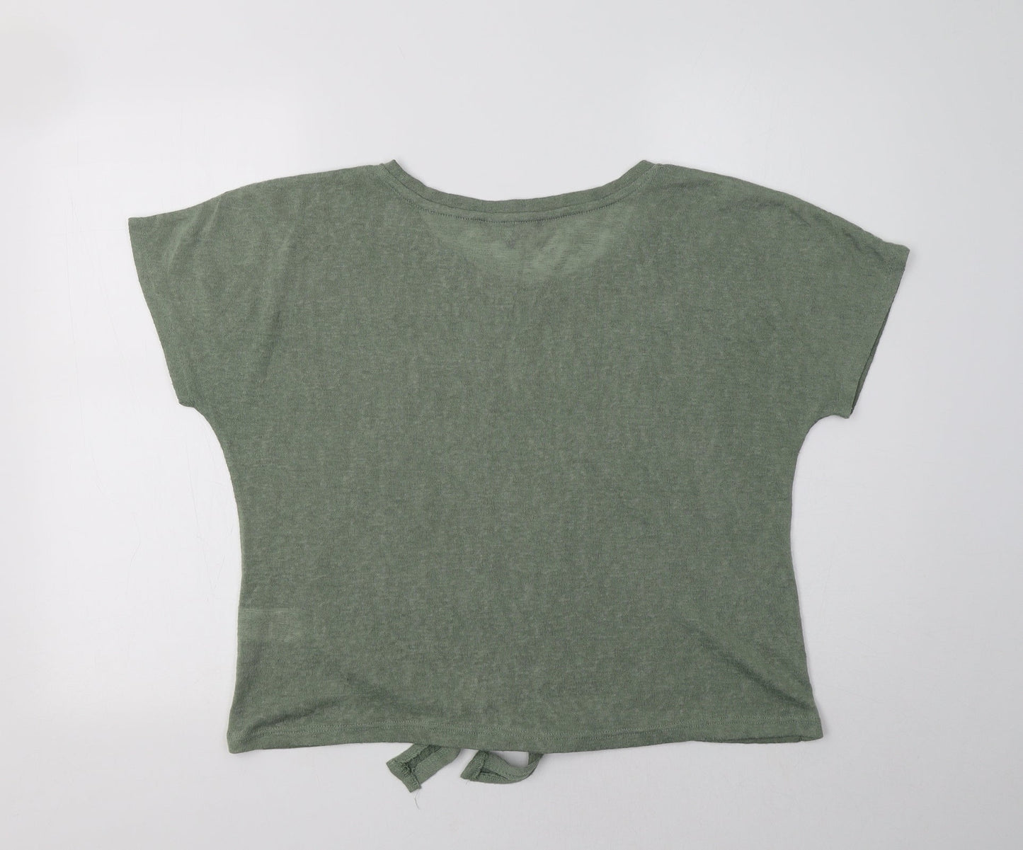 Womens UK Size 10 Peacocs Green Basic Blouse