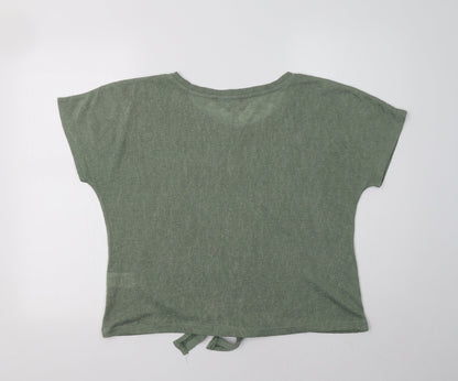 Womens UK Size 10 Peacocs Green Basic Blouse