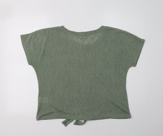 Womens UK Size 10 Peacocs Green Basic Blouse