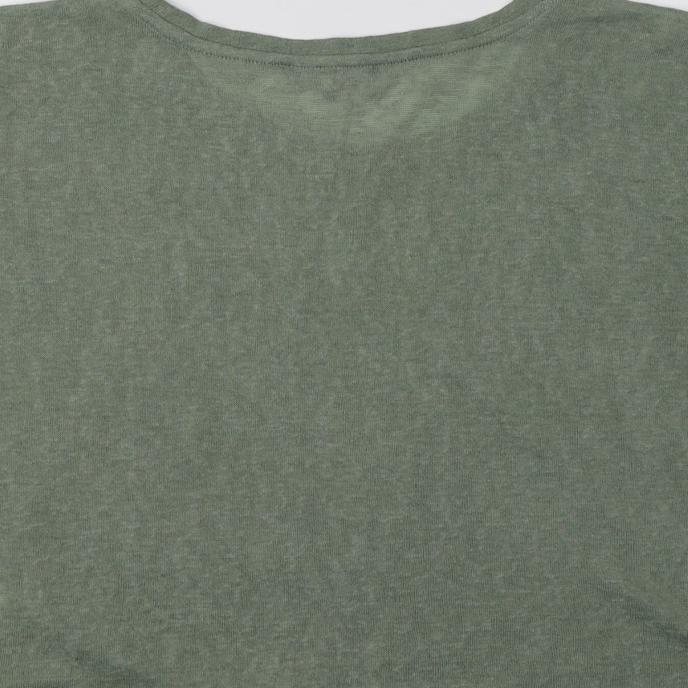 Womens UK Size 10 Peacocs Green Basic Blouse