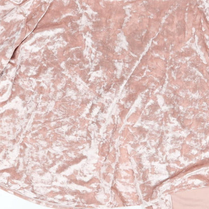 Ladies Originals Womens Pink Solid Polyester Top Pyjama Top Size 12