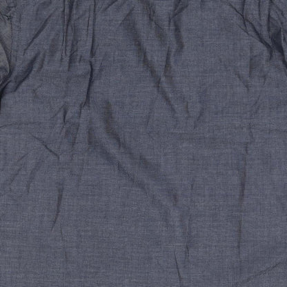 George Mens Grey  Polyester  Dress Shirt Size 15.5 Collared